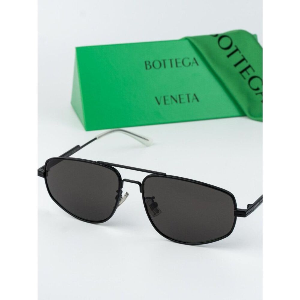 Bottega Veneta Men Sunglasses Black Grey Pilot BV1125S 001 BRAND NEW